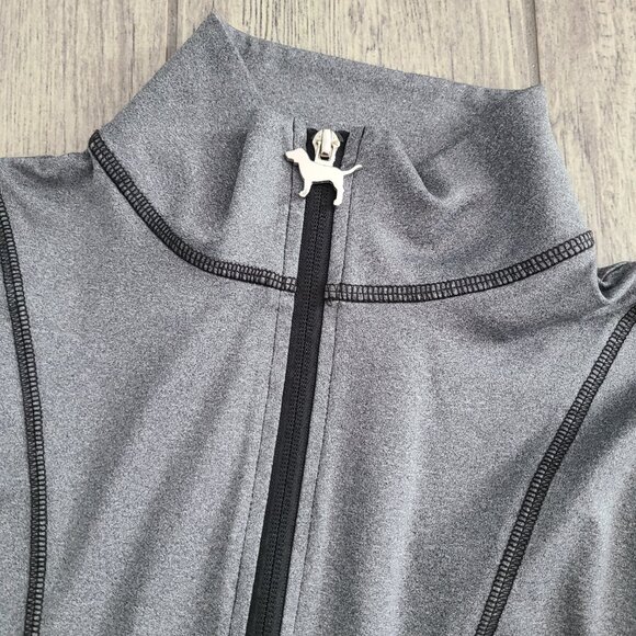 PINK Victoria's Secret women's grey half zip long sleeve athletic jacket size XS - Picture 3 of 10